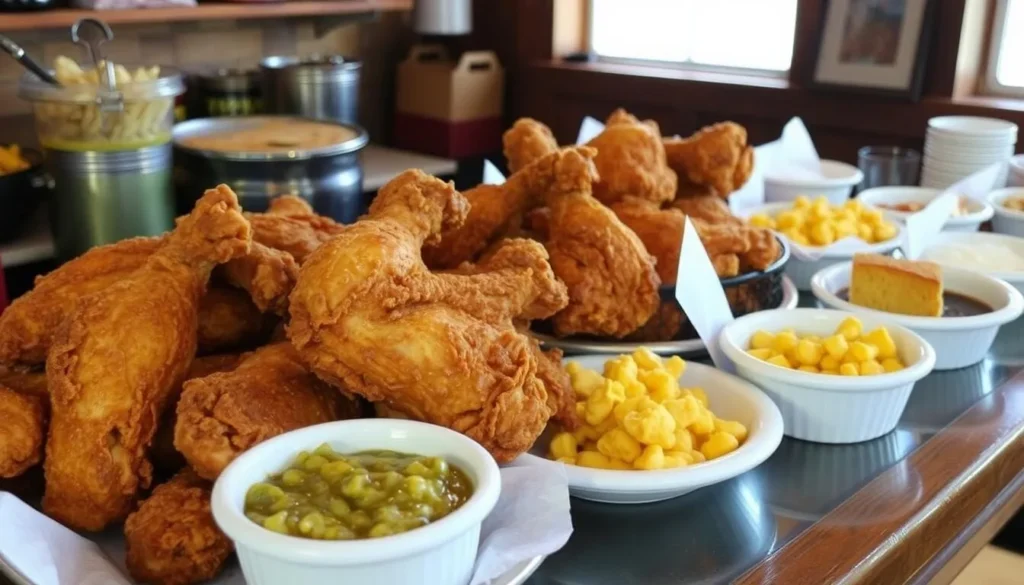 Famous fried chicken at The Old Country Store Restaurant near Port Gibson Mississippi Famous fried chicken at The Old Country Store Restaurant near Port Gibson Mississippi