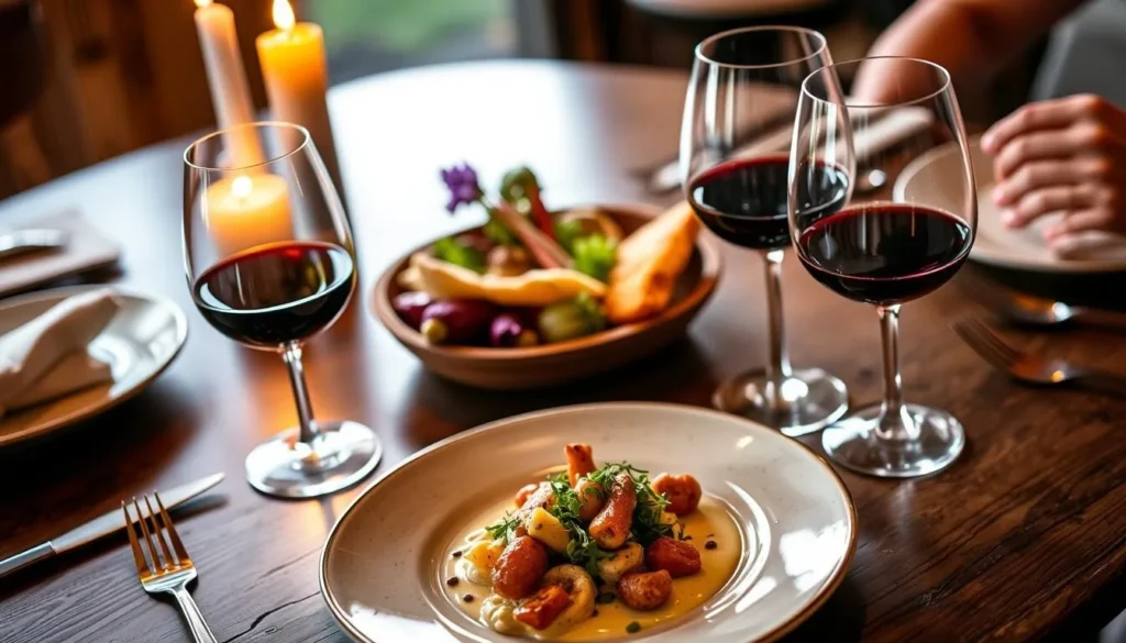 Farm-to-table dining at a restaurant in Amador County with local wine and seasonal dishes