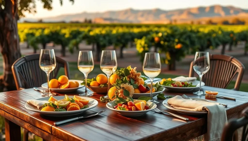 Farm-to-table dining experience in Riverside County California featuring local citrus Farm-to-table dining experience in Riverside County California featuring local citrus
