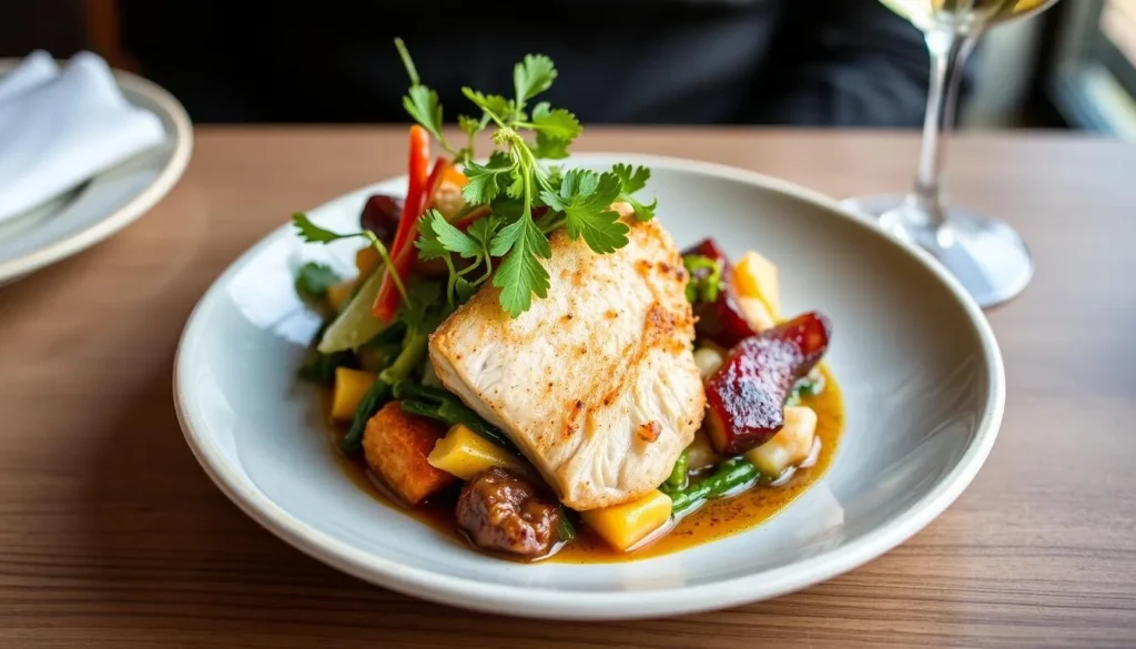 Farm-to-table dish at a restaurant in Nyack, Rockland County New York Farm-to-table dish at a restaurant in Nyack, Rockland County New York
