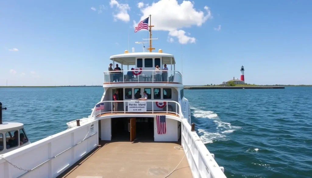 Ferry departing from Harkers Island to Cape Lookout National Seashore Ferry departing from Harkers Island to Cape Lookout National Seashore
