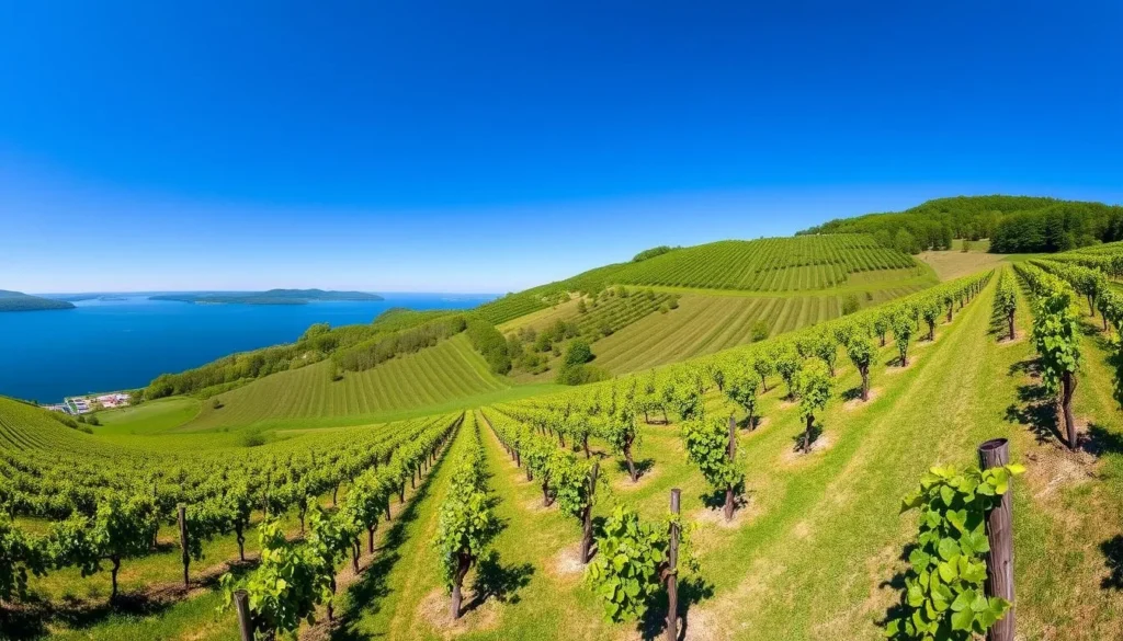 Finger Lakes vineyards near Cortland County, New York Finger Lakes vineyards near Cortland County, New York
