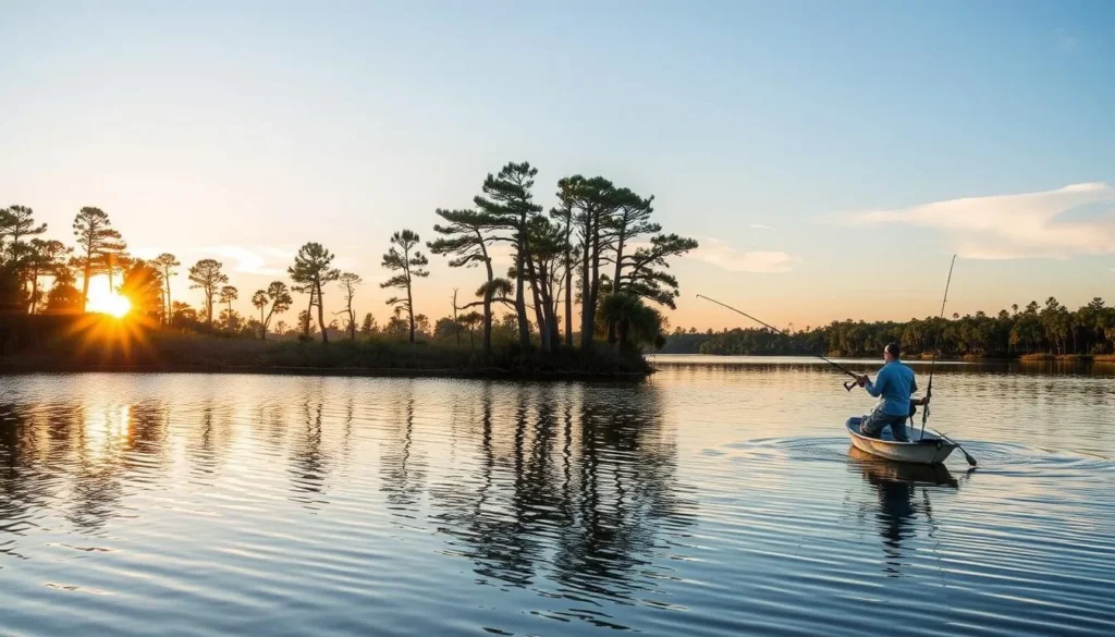 Fishing at Ocean Pond in Baker County Florida