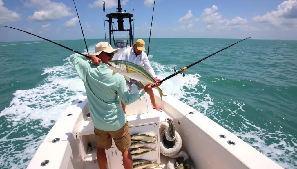 Fishing charter boat in Bay County Florida waters Fishing charter boat in Bay County Florida waters