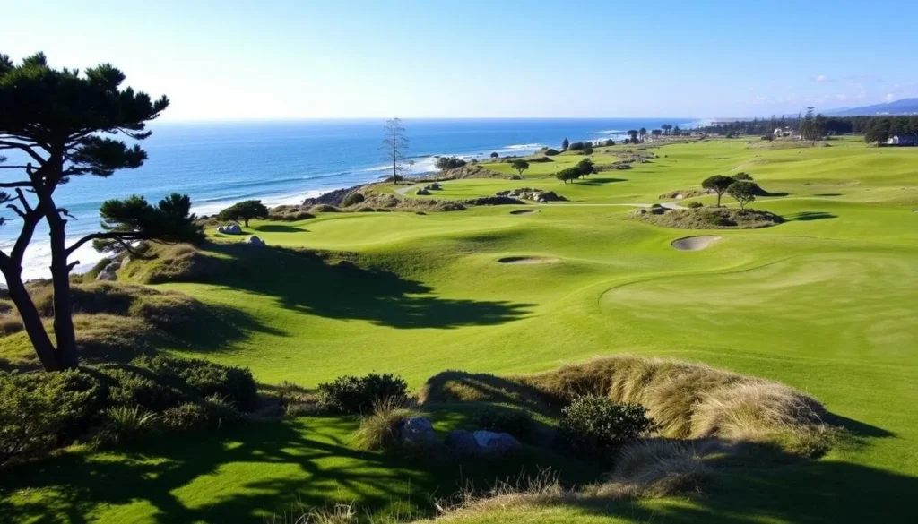 Florence Golf Links course with ocean views