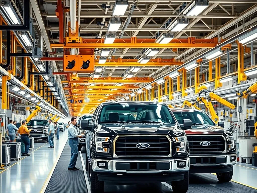 Ford Rouge Factory Tour assembly line in Dearborn Michigan Ford Rouge Factory Tour assembly line in Dearborn Michigan