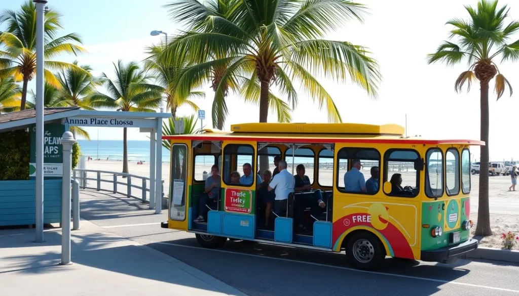 Free trolley service on Anna Maria Island in Manatee County Florida Free trolley service on Anna Maria Island in Manatee County Florida