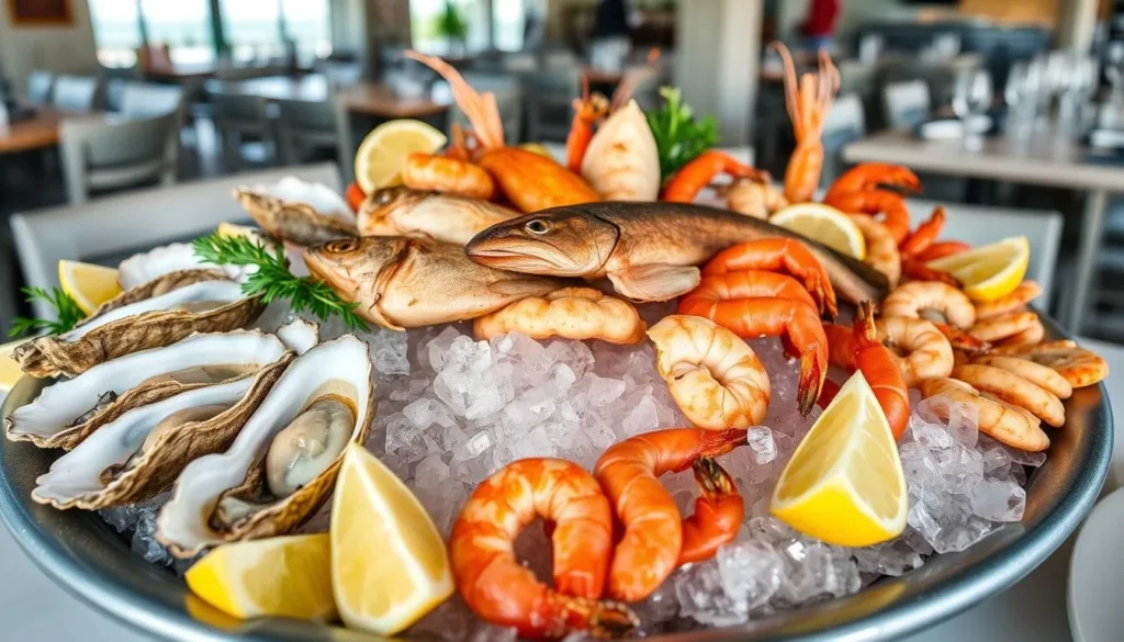 Fresh seafood platter at a Gulf County Florida restaurant Fresh seafood platter at a Gulf County Florida restaurant