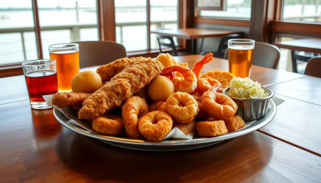 Fresh seafood platter at a waterfront restaurant in Putnam County Fresh seafood platter at a waterfront restaurant in Putnam County