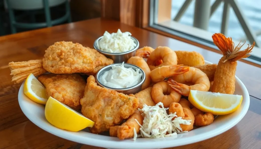 Fresh seafood platter with local Harkers Island specialties Fresh seafood platter with local Harkers Island specialties