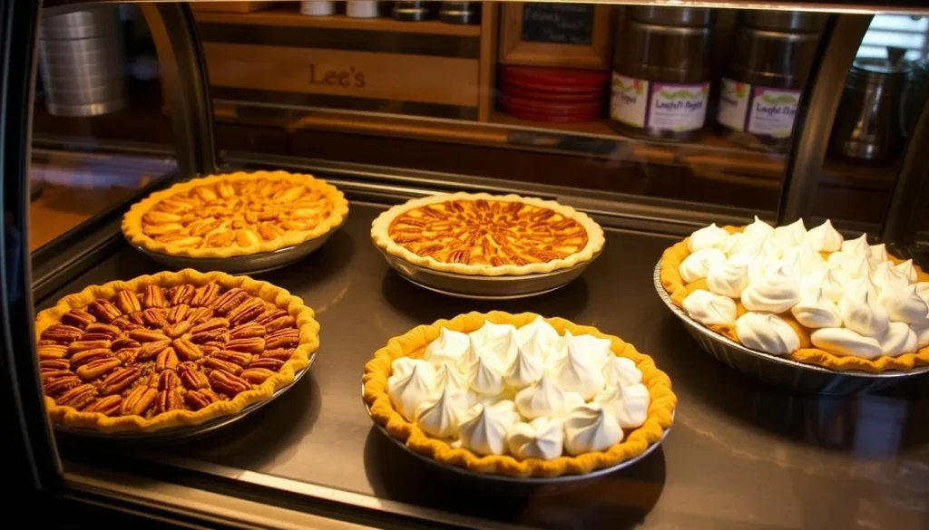 Freshly baked pies on display at Lea's Lunchroom in Lecompte near Alexandria Freshly baked pies on display at Lea's Lunchroom in Lecompte near Alexandria