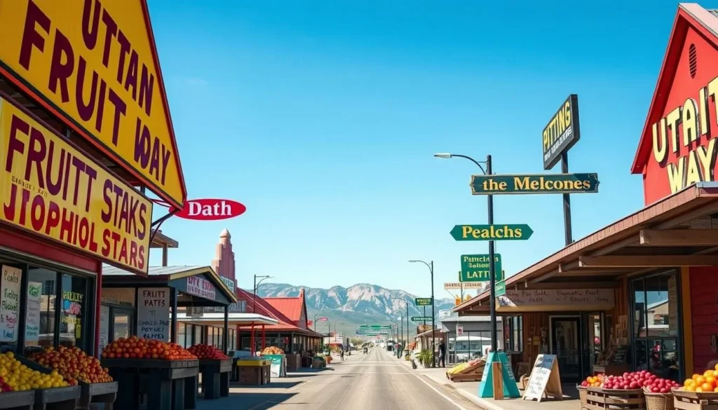 Fruit stands along Utah's Fruit Way near Brigham City Fruit stands along Utah's Fruit Way near Brigham City