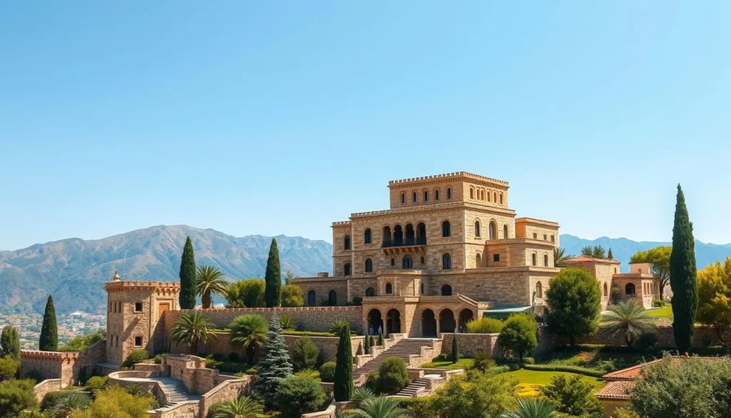 Generate an image of Beiteddine Palace in Lebanon