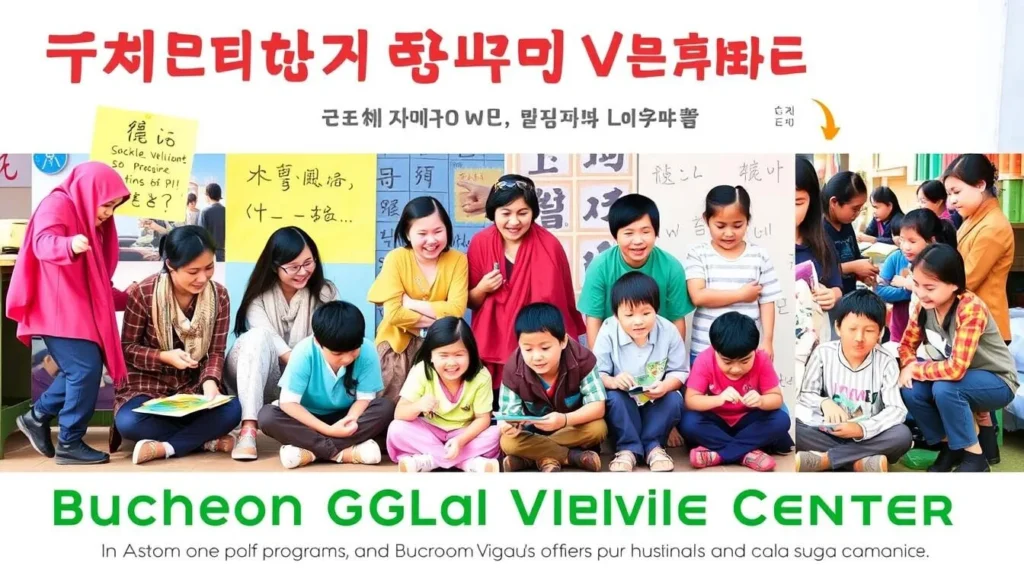 Generate an image of Bucheon Global Village Center programs