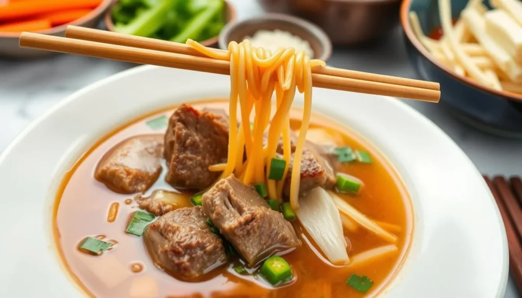 Generate an image of Bun Bo Hue