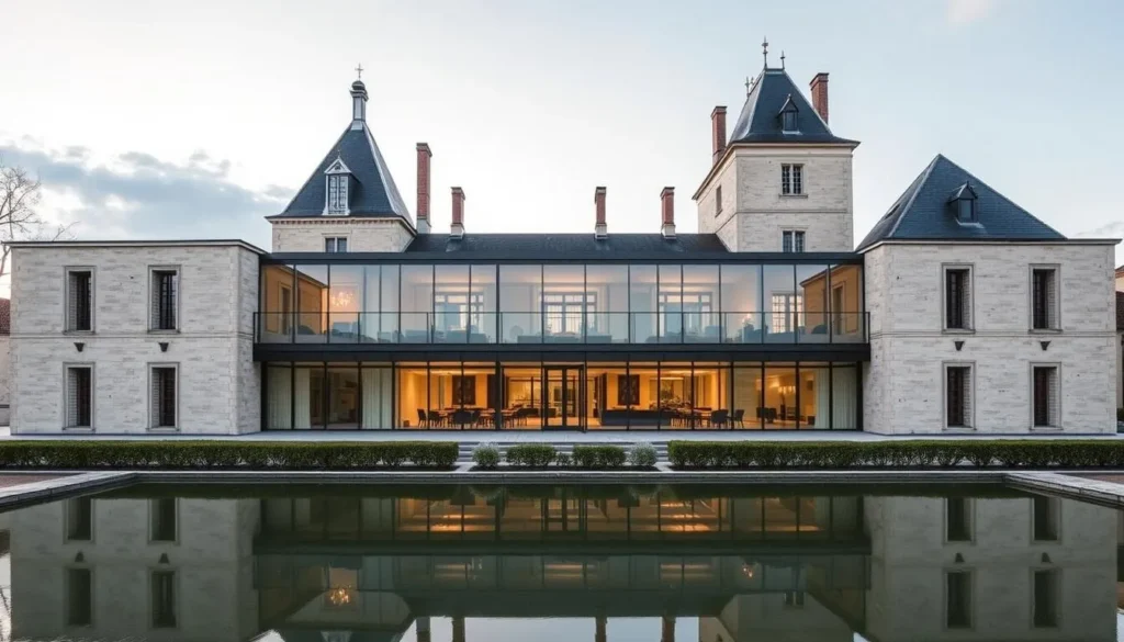 Generate an image of Château Lynch-Bages' renovated facilities.