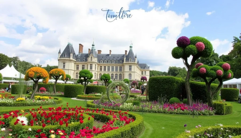 Generate an image of Chaumont-sur-Loire International Garden Festival