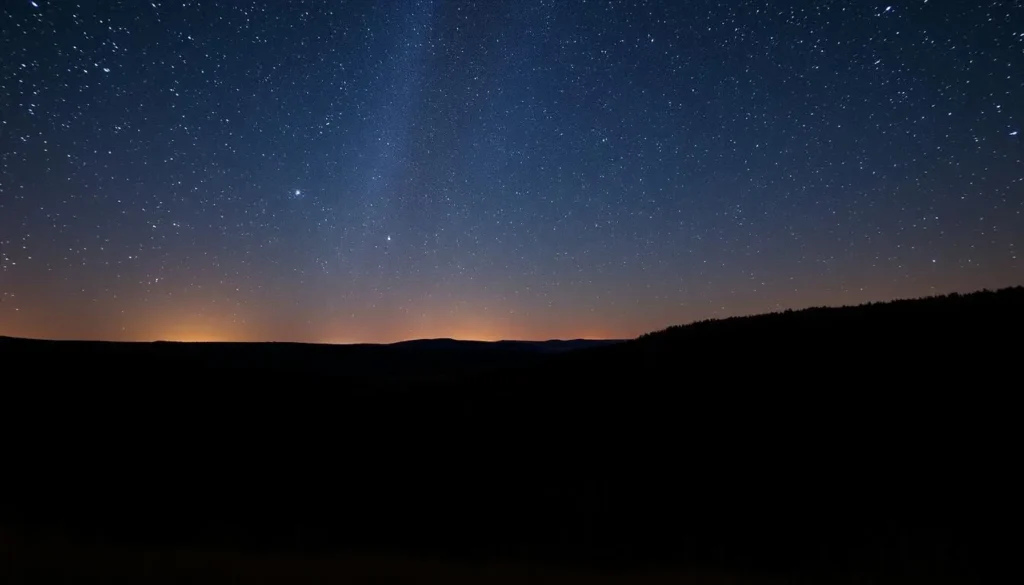 Generate an image of Cherry Springs State Park at night with a blanket of stars visible in the sky.