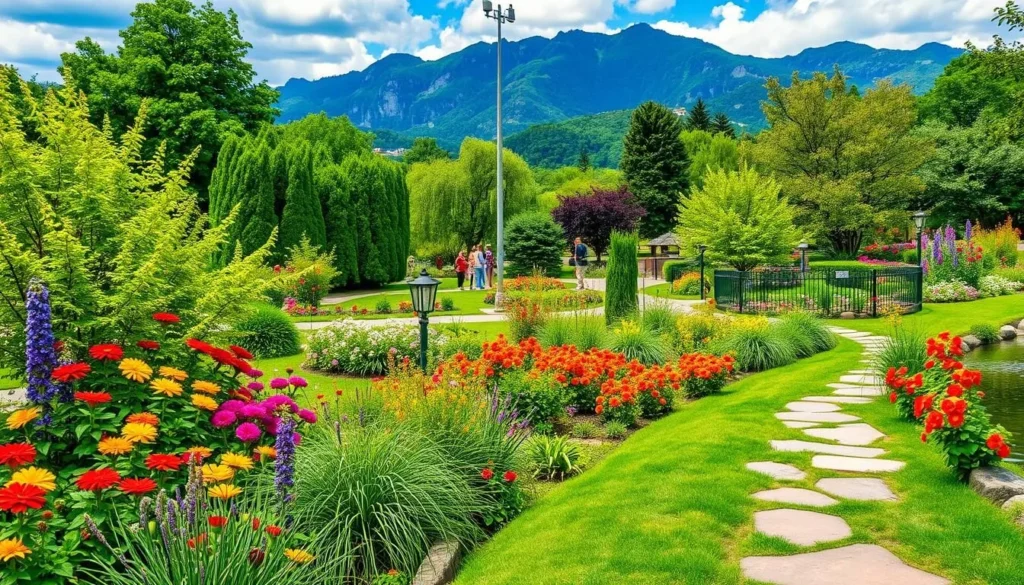 Generate an image of Eden Nature Park's lush gardens.