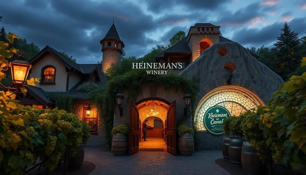Generate an image of Heineman's Winery and its Crystal Cave.