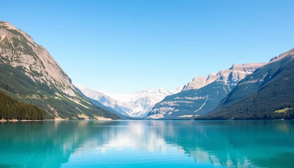 Generate an image of Lake Lungern with its turquoise waters surrounded by mountains.