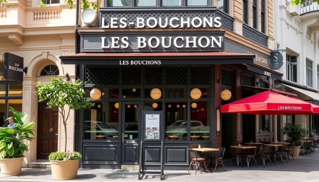 Generate an image of Les Bouchons' exterior at 7 Ann Siang Road, Singapore.