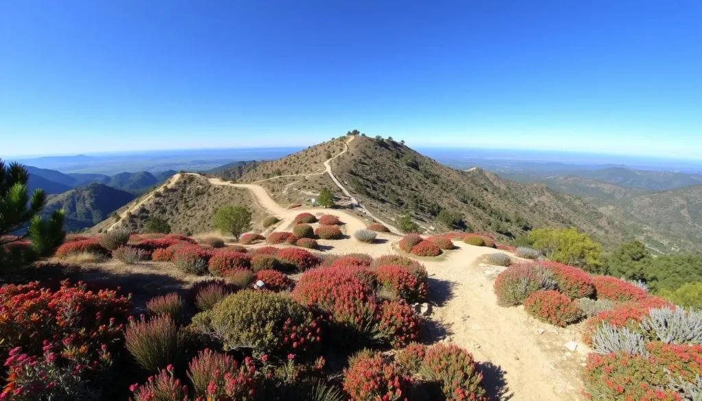 Generate an image of Mount Baldy's trails