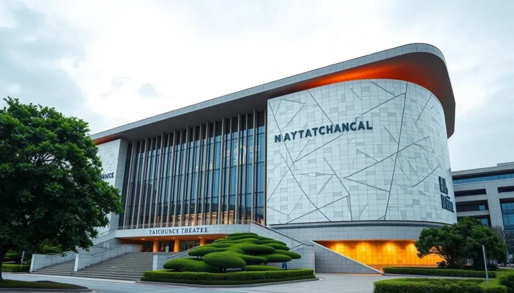 Generate an image of National Taichung Theater's exterior.