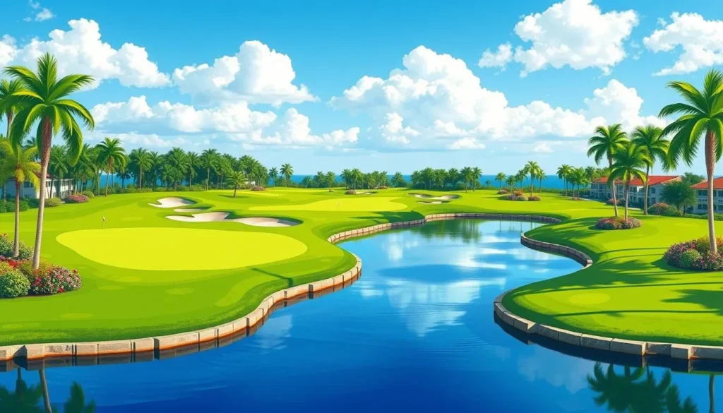 Generate an image of PGA National Resort's golf course