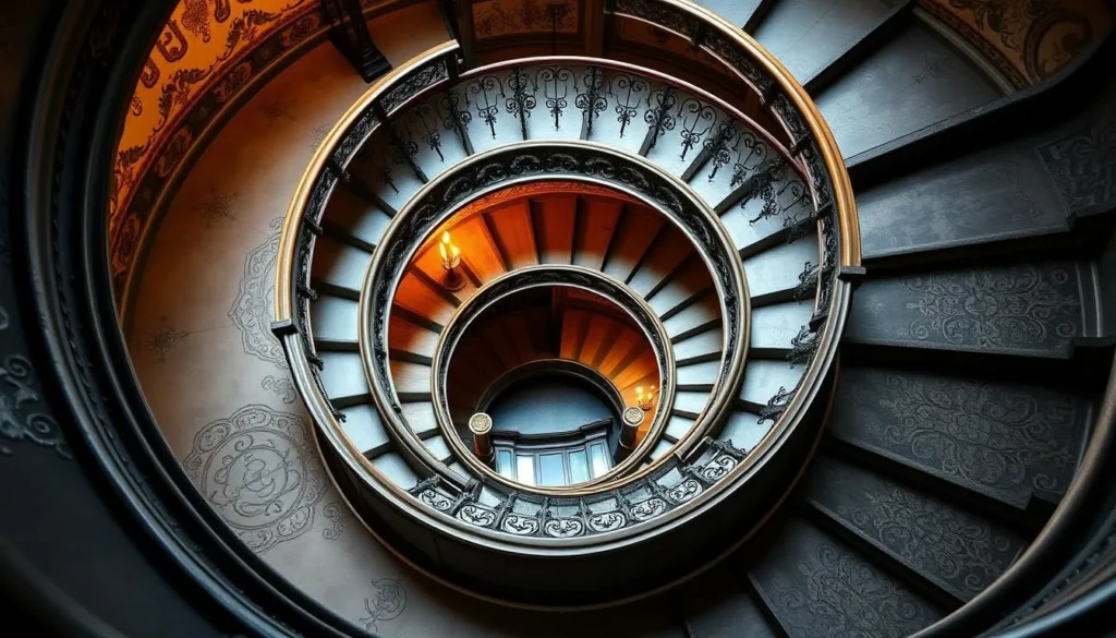 Generate an image of Palazzo Contarini del Bovolo's spiral staircase