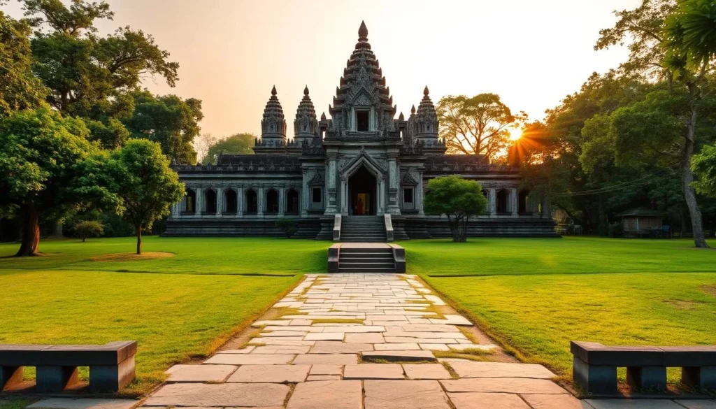 Generate an image of Prasat Hin Phanom Wan, a Khmer-era temple in Nakhon Ratchasima
