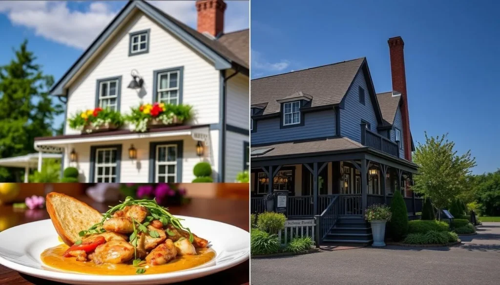 Generate an image of Riverside Inn's exterior or a signature dish.
