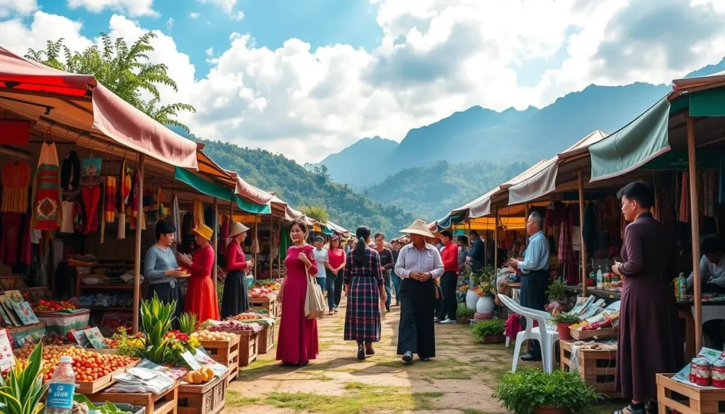 Generate an image of Sapa love market