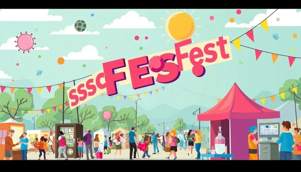 Generate an image of ScienceFest in Los Alamos, highlighting the festival's activities and atmosphere.