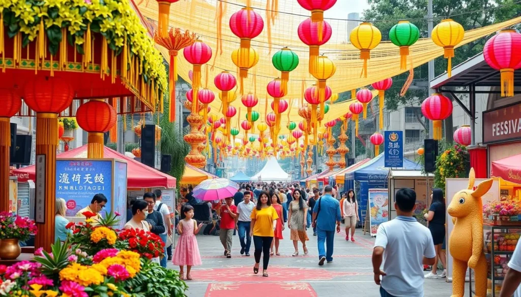 Generate an image of Singapore's modern festivals and events