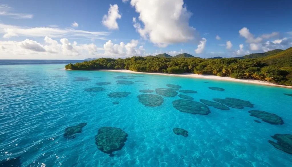 Generate an image of Tetiaroa Island showcasing its pristine beaches and lush vegetation.
