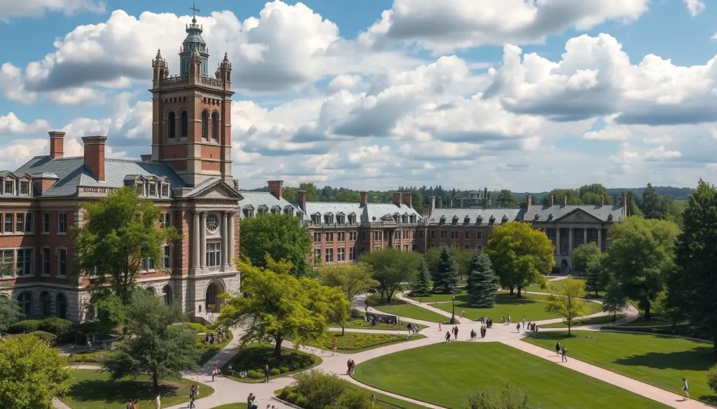 Generate an image of Yale University's iconic campus.