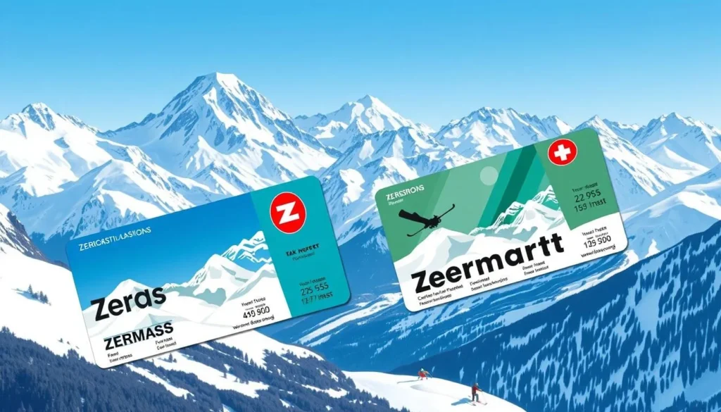 Generate an image of Zermatt ski passes