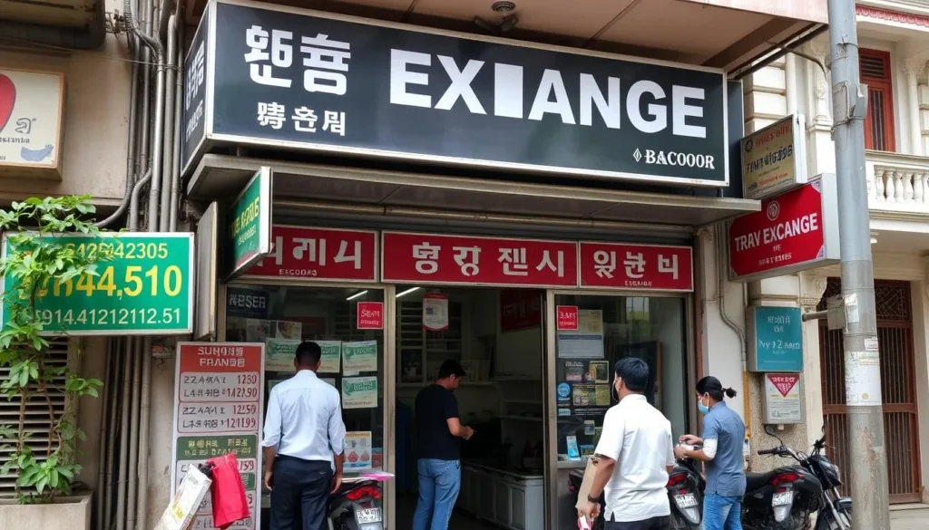 Generate an image of a currency exchange store in Bacoor.