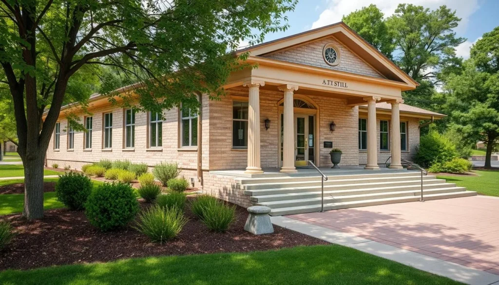 Generate an image of the A.T. Still Osteopathic Museum's exterior