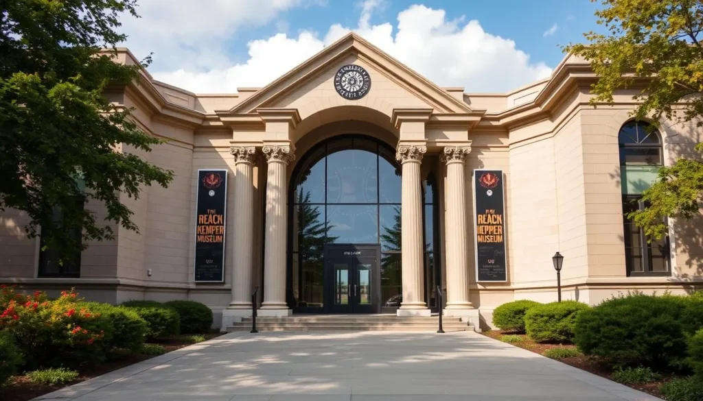 Generate an image of the Albrecht-Kemper Museum of Art's grand entrance.