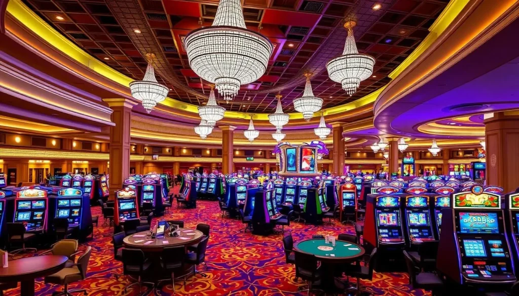 Generate an image of the Beau Rivage Resort & Casino's gaming floor.