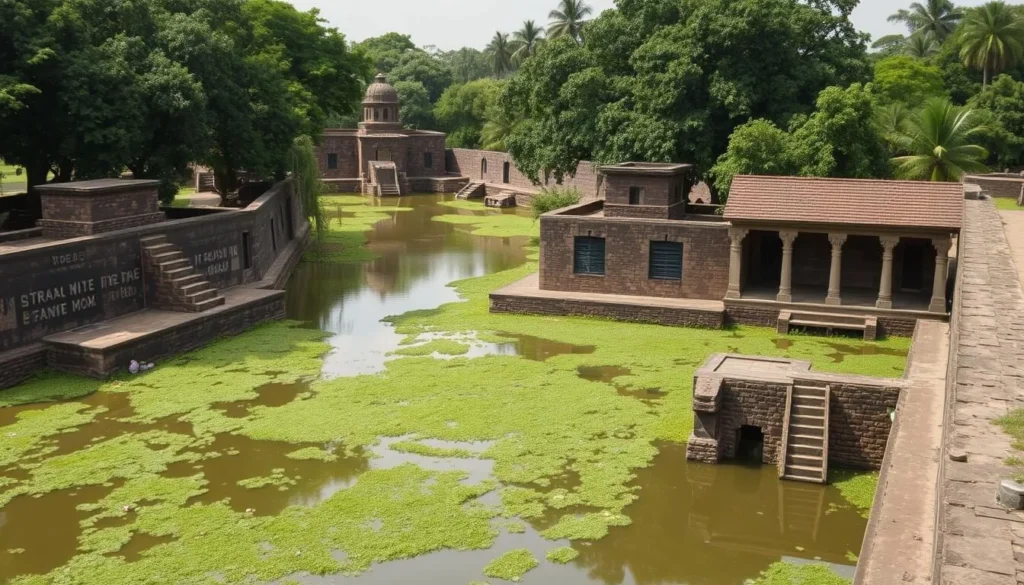 Generate an image of the Benin City Moats, showcasing their historical significance.