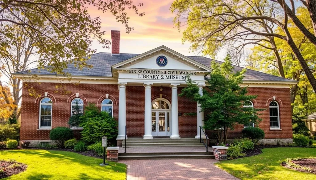 Generate an image of the Bucks County Civil War Library & Museum's exterior, showcasing its historic building.