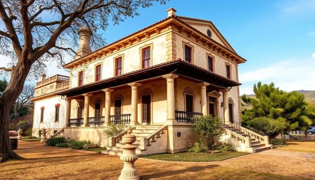 Generate an image of the Carlos Pellicer Cámara House-Museum, showcasing its historic architecture and surroundings.