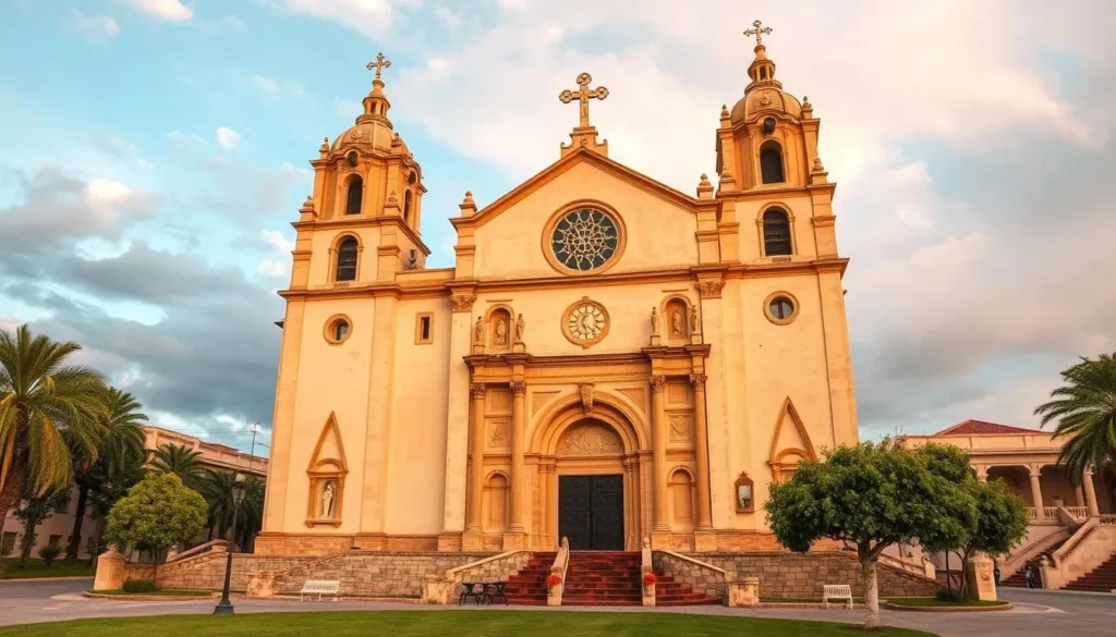 Generate an image of the Cathedral and Mission of Our Lady of Guadalupe in Ciudad Juarez, Mexico.