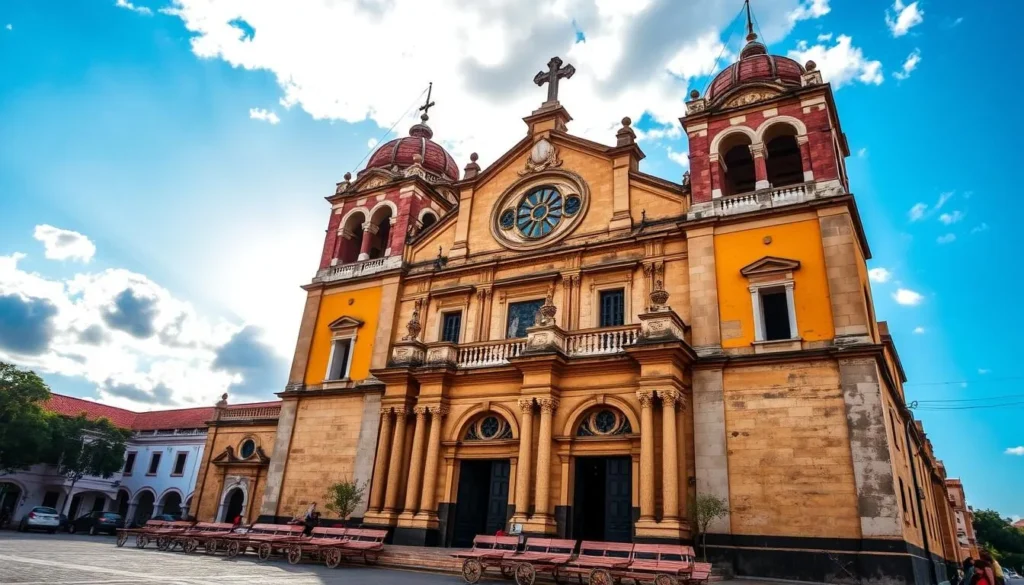 Generate an image of the Cathedral of Nossa Senhora da Fátima in Nampula, showcasing its architectural beauty and historical significance.