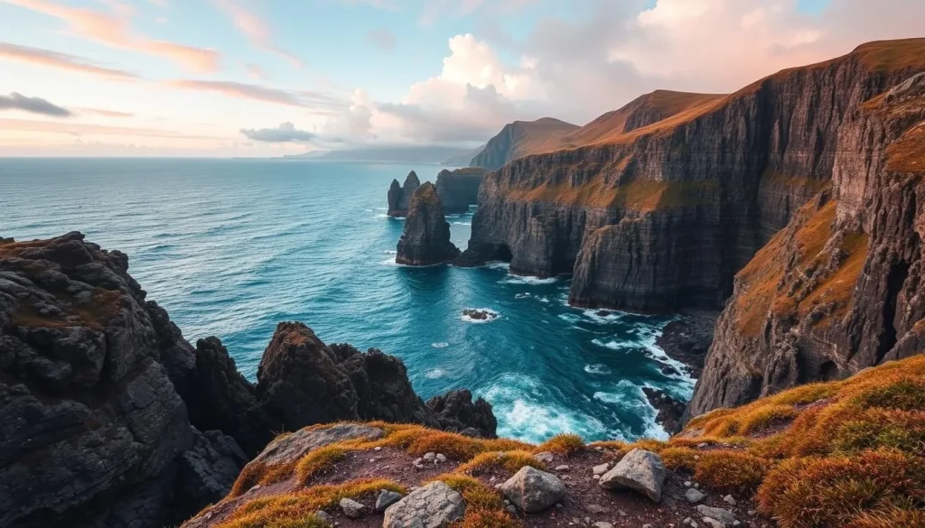 Generate an image of the Dingle Peninsula's rugged coastline.