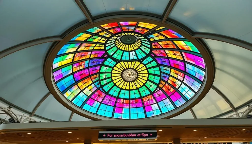 Generate an image of the Dome of Light at Formosa Boulevard Station
