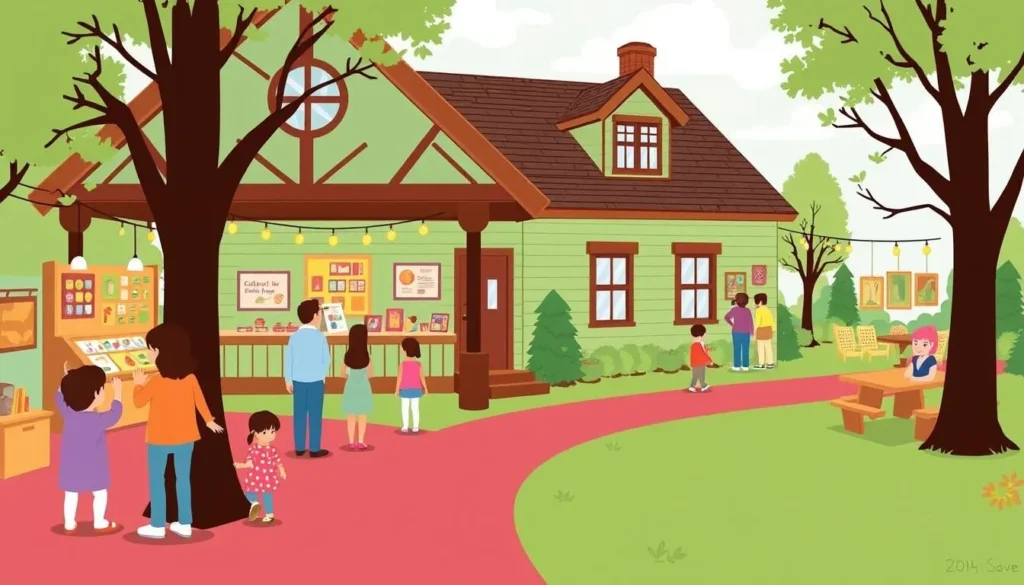 Generate an image of the Gilbert House Children's Museum in Salem, Oregon, showcasing its interactive exhibits.